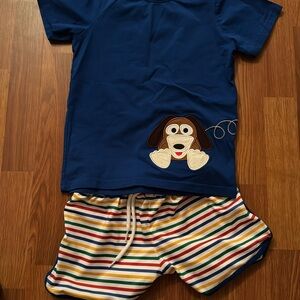 Carolina Smocks size 6 GUC slinky dog short set